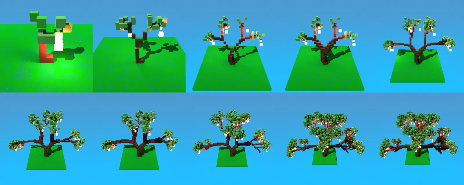 Generative NFT trees that grow